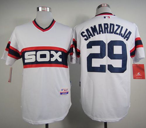 White Sox #29 Jeff Samardzija White Alternate Home Cool Base Stitched MLB Jersey