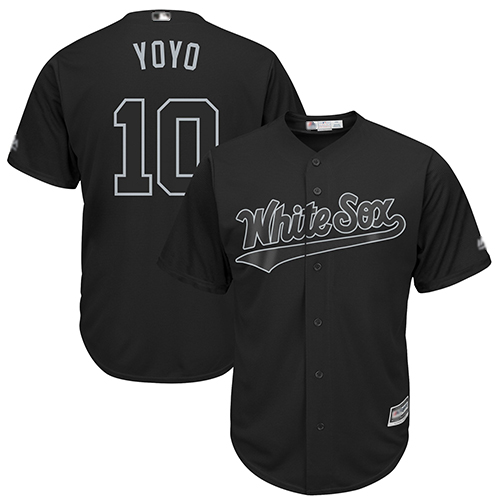 White Sox #10 Yoan Moncada Black "Yoyo" Players Weekend Cool Base Stitched MLB Jersey