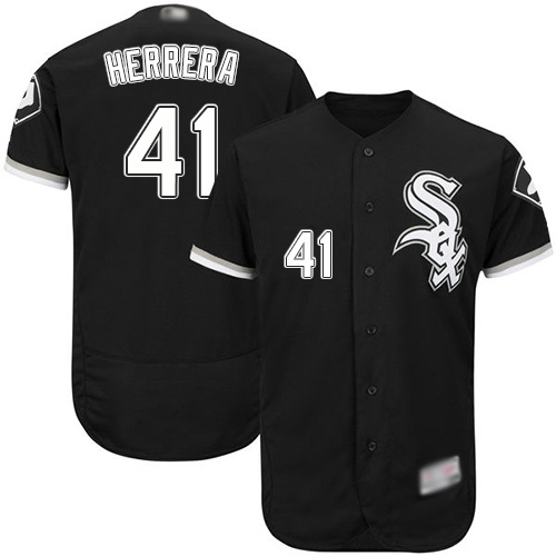 White Sox #41 Kelvin Herrera Black Flexbase Authentic Collection Stitched MLB Jersey
