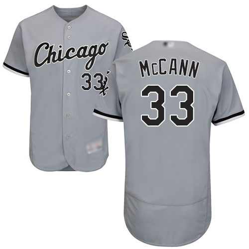 White Sox #33 James McCann Grey Flexbase Authentic Collection Stitched MLB Jersey White Sox #33 James McCann Grey Flexbase Authentic Collection Stitched MLB Jersey