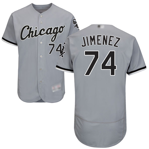 White Sox #74 Eloy Jimenez Grey Flexbase Authentic Collection Stitched MLB Jerseys