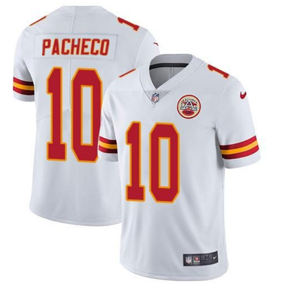 Men's Kansas City Chiefs #10 Isiah Pacheco White Vapor Untouchable Limited Stitched Football Jersey