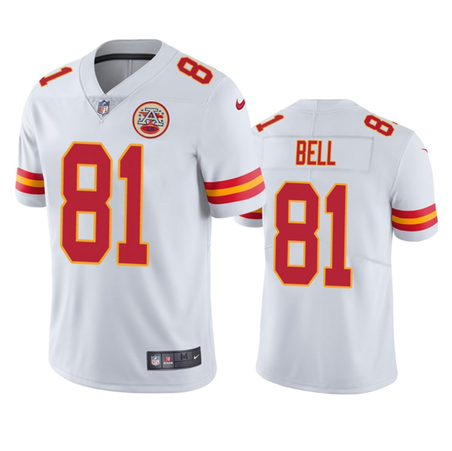 Men’s Kansas City Chiefs #81 Blake Bell White Vapor Untouchable Limited Stitched Jersey