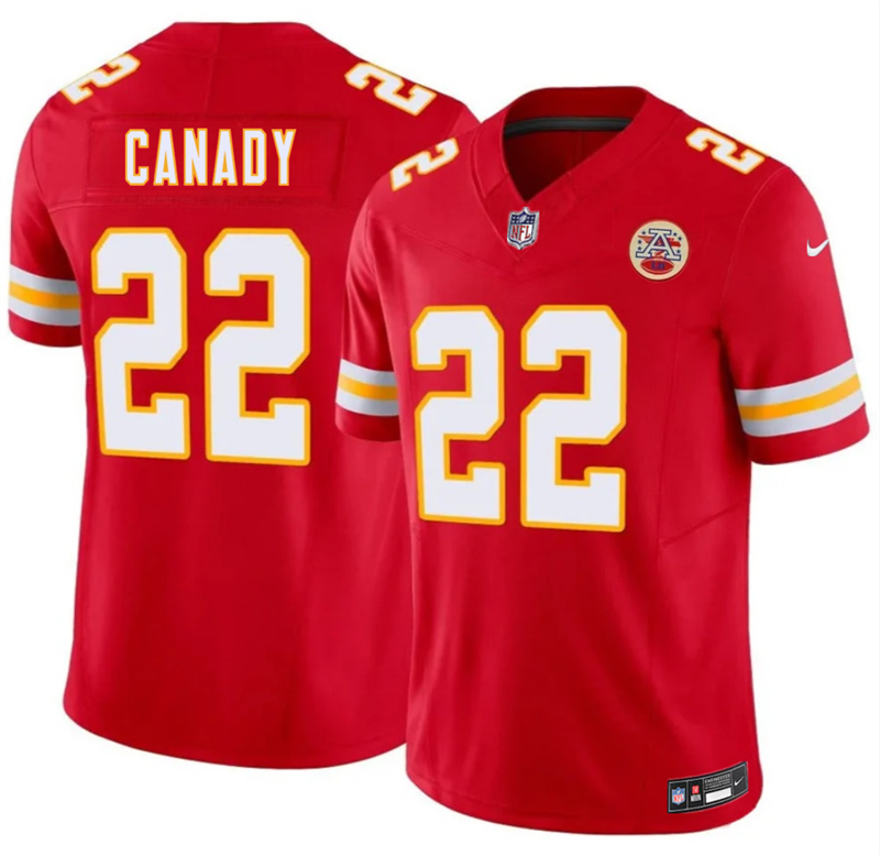Men’s Kansas City Chiefs #22 Jadon Canady Red 2026 Draft F.U.S.E. Vapor Untouchable Limited Stitched Football Jersey
