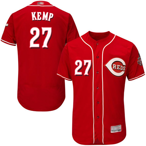 Reds #27 Matt Kemp Red Flexbase Authentic Collection Stitched MLB Jersey