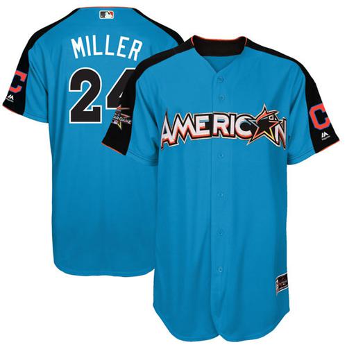 Indians #24 Andrew Miller Blue 2017 All-Star American League Stitched MLB Jersey
