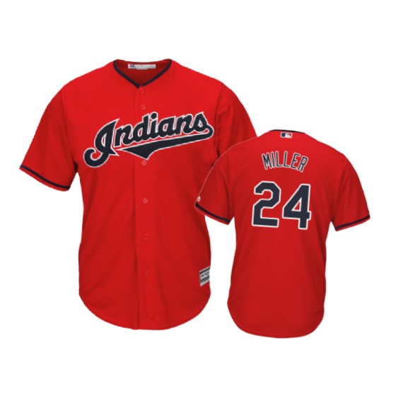 Indians #24 Andrew Miller Scarlet Alternate 2019 Cool Base Stitched MLB Jersey