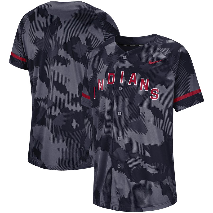 Cleveland Indians Nike Camo Jersey Navy