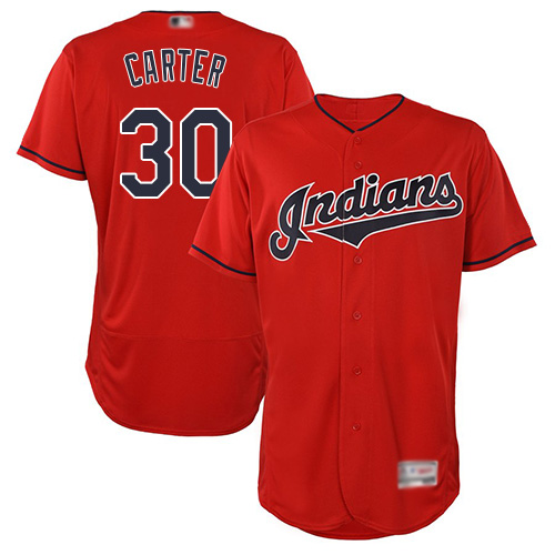 Indians #30 Joe Carter Red Flexbase Authentic Collection Stitched MLB Jersey