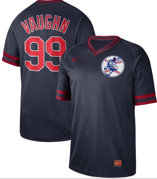 Nike Indians #99 Ricky Vaughn Navy Authentic Cooperstown Collection Stitched MLB Jersey
