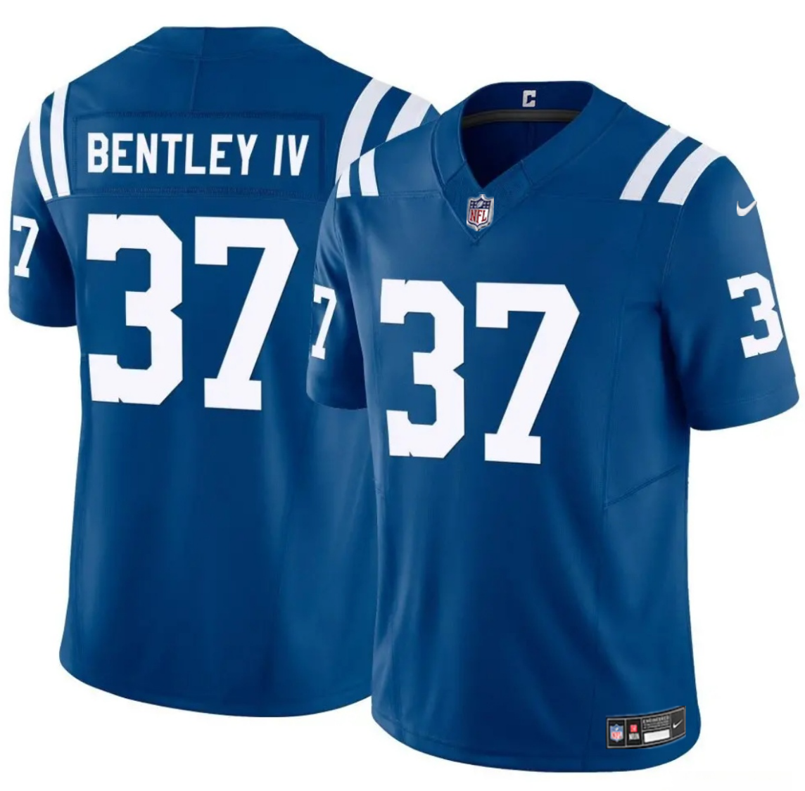 Men's Indianapolis Colts #37 Ulysses Bentley IV Blue 2025 F.U.S.E. Throwback Vapor Limited Stitched Football Jersey