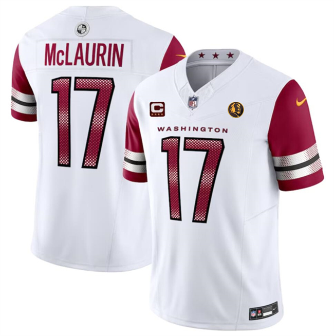 Men's Washington Commanders #17 Terry McLaurin 2023 F.U.S.E. With John Madden Patch Vapor Limited Stitched Football Jersey