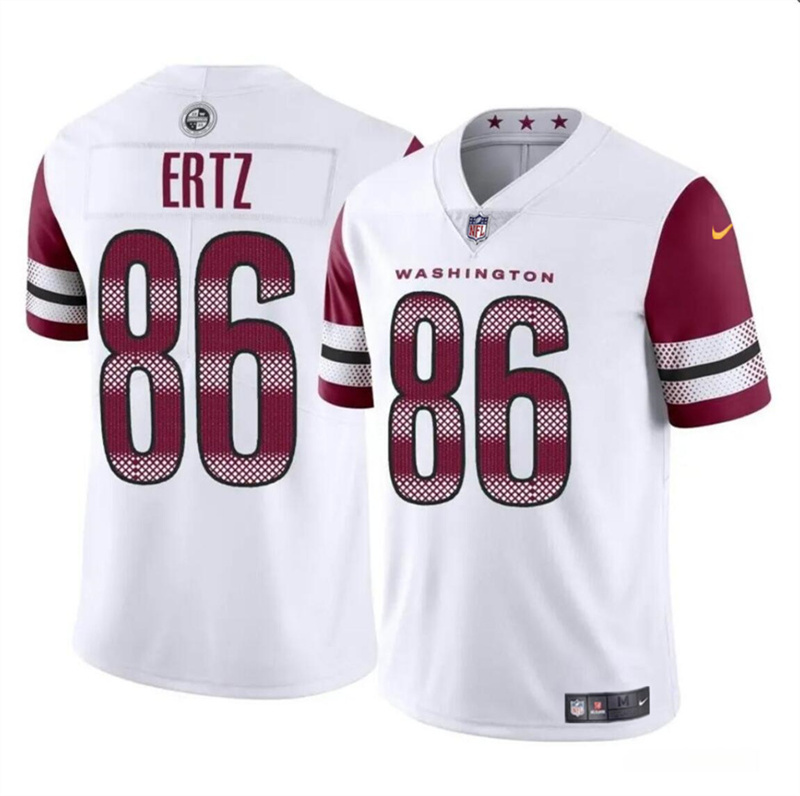Men's Washington Commanders #86 Zach Ertz White Vapor Limited Stitched Football Jersey