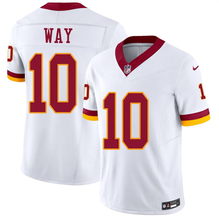 Men's Washington Commanders #10 Tress Way White 2026 F.U.S.E. Vapor Limited Stitched Football Jersey