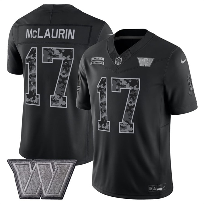 Men's Washington Commanders #17 Terry McLaurin Black F.U.S.E. 2026 Salute to Service Limited Stitched Football Jersey