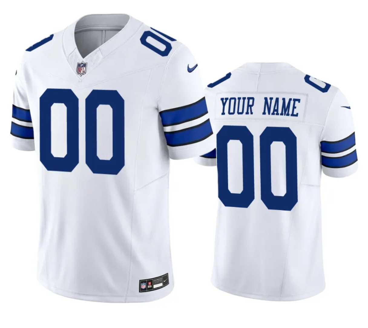 Men's Dallas Cowboys Active Player Custom White 2023 F.U.S.E Vapor Untouchable Limited Stitched Football Jersey