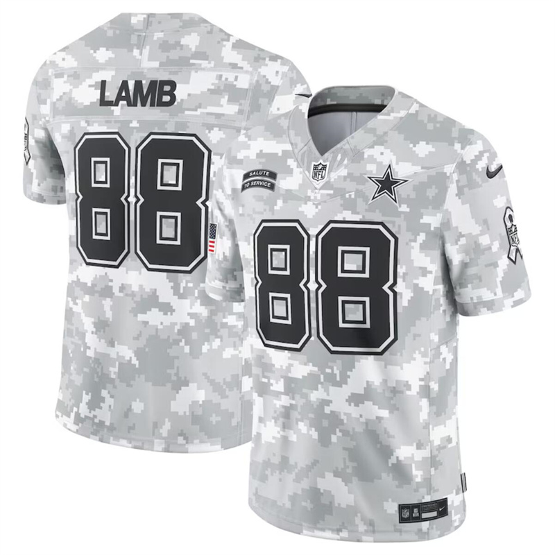 Men's Dallas Cowboys #88 CeeDee Lamb 2024 F.U.S.E Arctic Camo Salute to Service Limited Stitched Football Jersey Men's Dallas Cowboys #88 CeeDee Lamb 2024 F.U.S.E Arctic Camo Salute to Service Limited Stitched Football Jersey