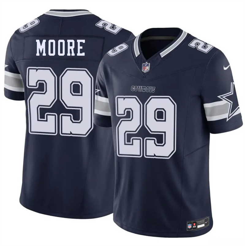 Men's Dallas Cowboys #29 Devin Moore Navy 2026 Draft F.U.S.E Vapor Untouchable Limited Stitched Football Jersey