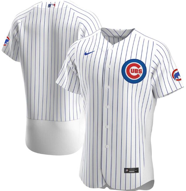 Men's Chicago Cubs Blank White MLB Flex Base Stitched Jersey