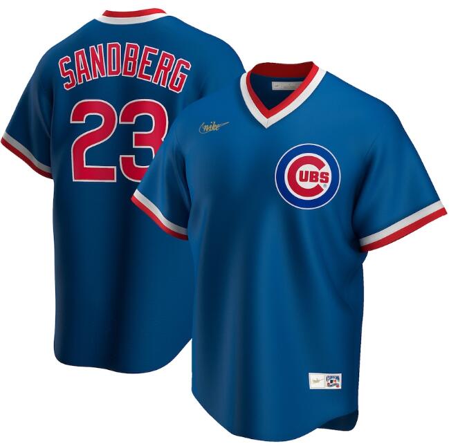 Men's Chicago Cubs #23 Ryne Sandberg 2020 New Blue MLB Cool Base Stitched Jersey