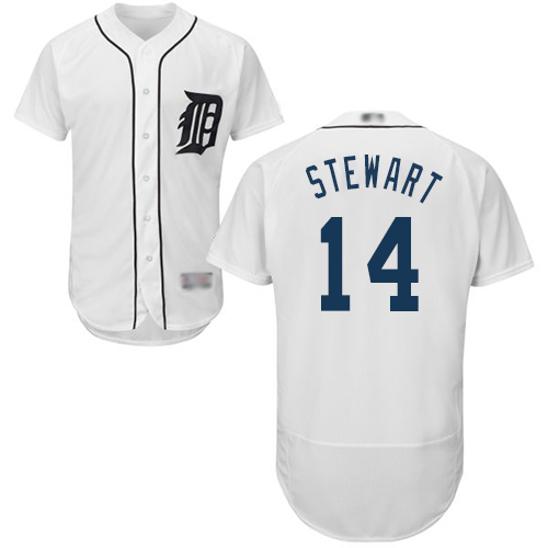 Tigers #14 Christin Stewart White Flexbase Authentic Collection Stitched MLB Jersey