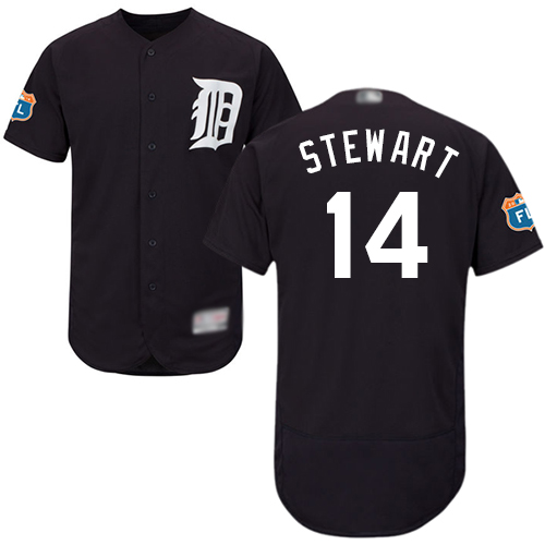 Tigers #14 Christin Stewart Navy Blue Flexbase Authentic Collection Stitched MLB Jersey