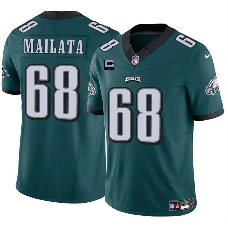 Men's Philadelphia Eagles #68 Jordan Mailata Green F.U.S.E With 1-Star C Patch Vapor Untouchable Limited Stitched Football Jersey Men's Philadelphia Eagles #68 Jordan Mailata Green F.U.S.E With 1-Star C Patch Vapor Untouchable Limited Stitched Football Jersey