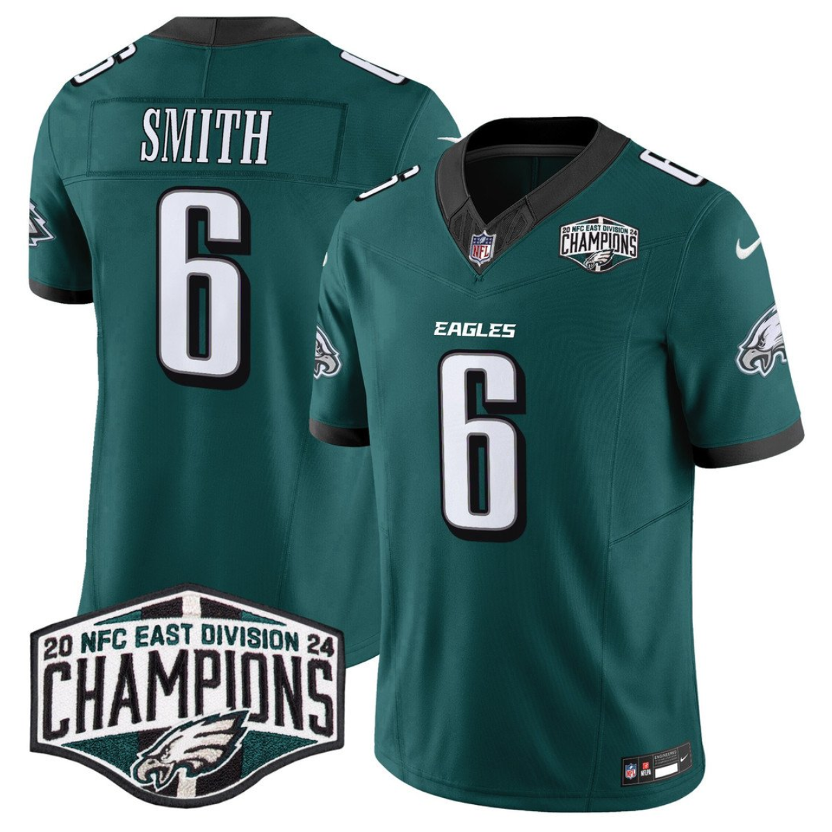 Men's Philadelphia Eagles #12 Randall Cunningham Green 2024 New NFC East Champions F.U.S.E. Vapor Untouchable Limited Stitched Football Jersey Men's Philadelphia Eagles #12 Randall Cunningham Green 2024 New NFC East Champions F.U.S.E. Vapor Untouchable Limited Stitched Football Jersey