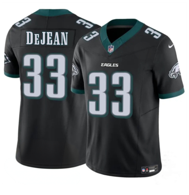 Men's Philadelphia Eagles #33 Cooper DeJean Black 2024 New F.U.S.E. Vapor Untouchable Limited Stitched Football Jersey