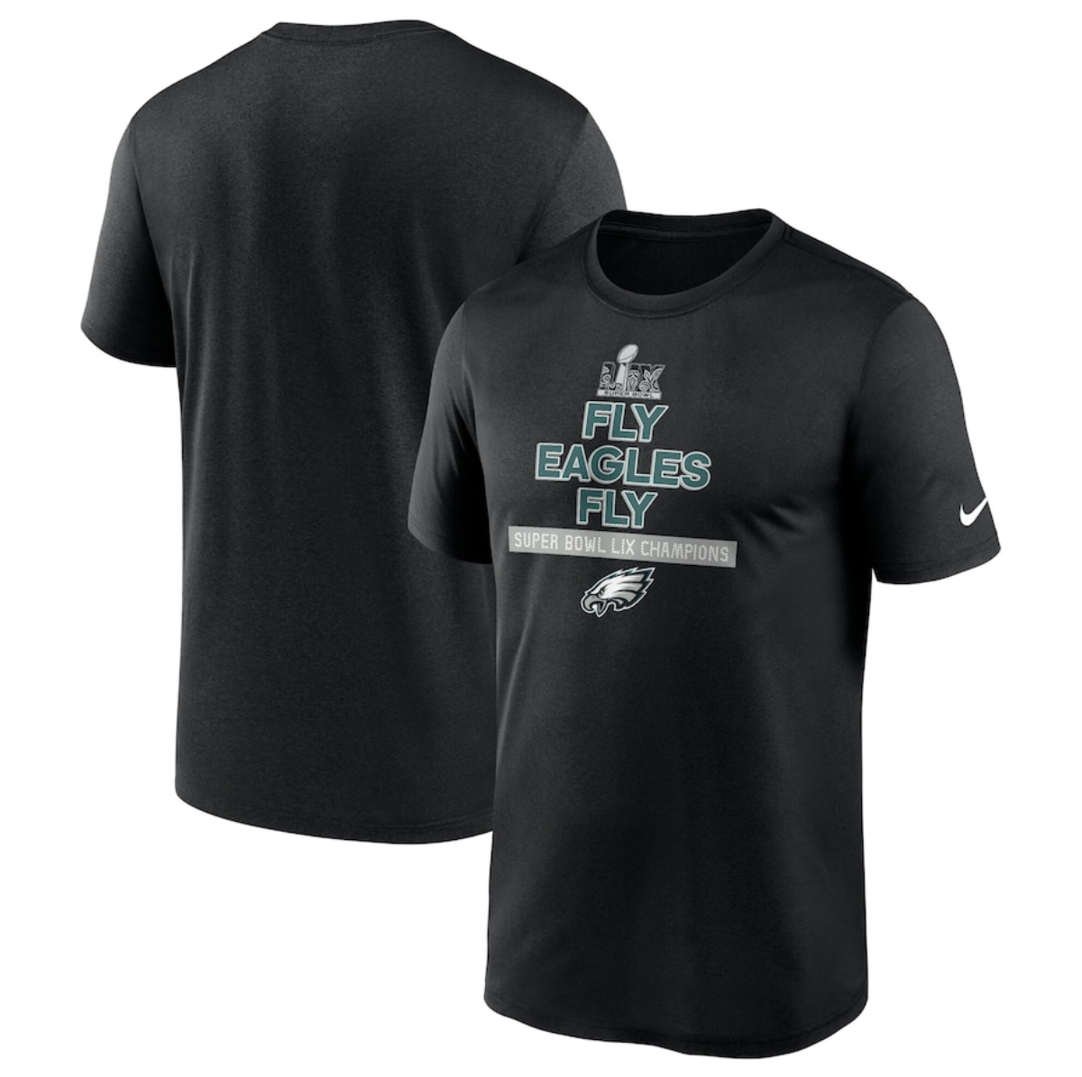 Men's Philadelphia Eagles Black Super Bowl LIX Local T-Shirt Men's Philadelphia Eagles Black Super Bowl LIX Local T-Shirt