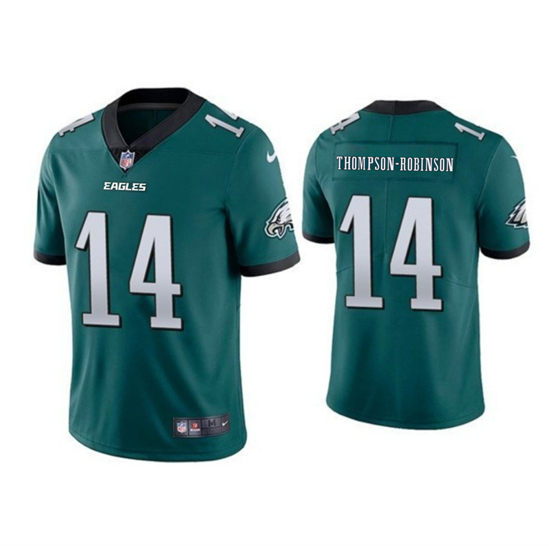 Men's Philadelphia Eagles #14 Dorian Thompson-Robinson Green 2024 New F.U.S.E. Vapor Untouchable Limited Stitched Football Jersey Men's Philadelphia Eagles #14 Dorian Thompson-Robinson Green 2024 New F.U.S.E. Vapor Untouchable Limited Stitched Football Jersey