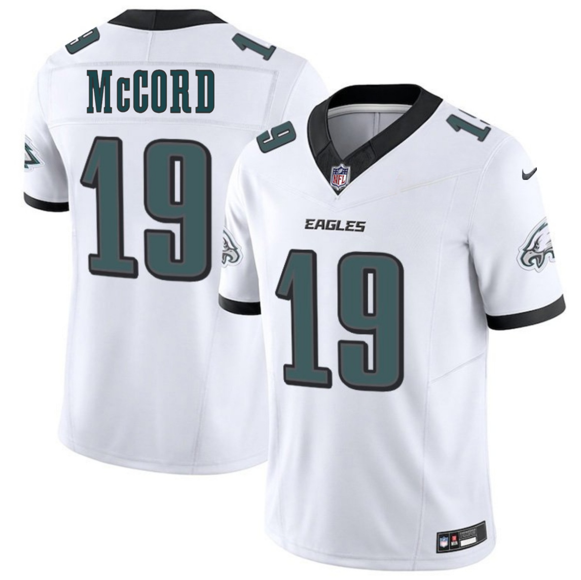 Men's Philadelphia Eagles #19 Kyle McCord White 2025 Draft New F.U.S.E. Vapor Untouchable Limited Stitched Football Jersey Men's Philadelphia Eagles #19 Kyle McCord White 2025 Draft New F.U.S.E. Vapor Untouchable Limited Stitched Football Jersey