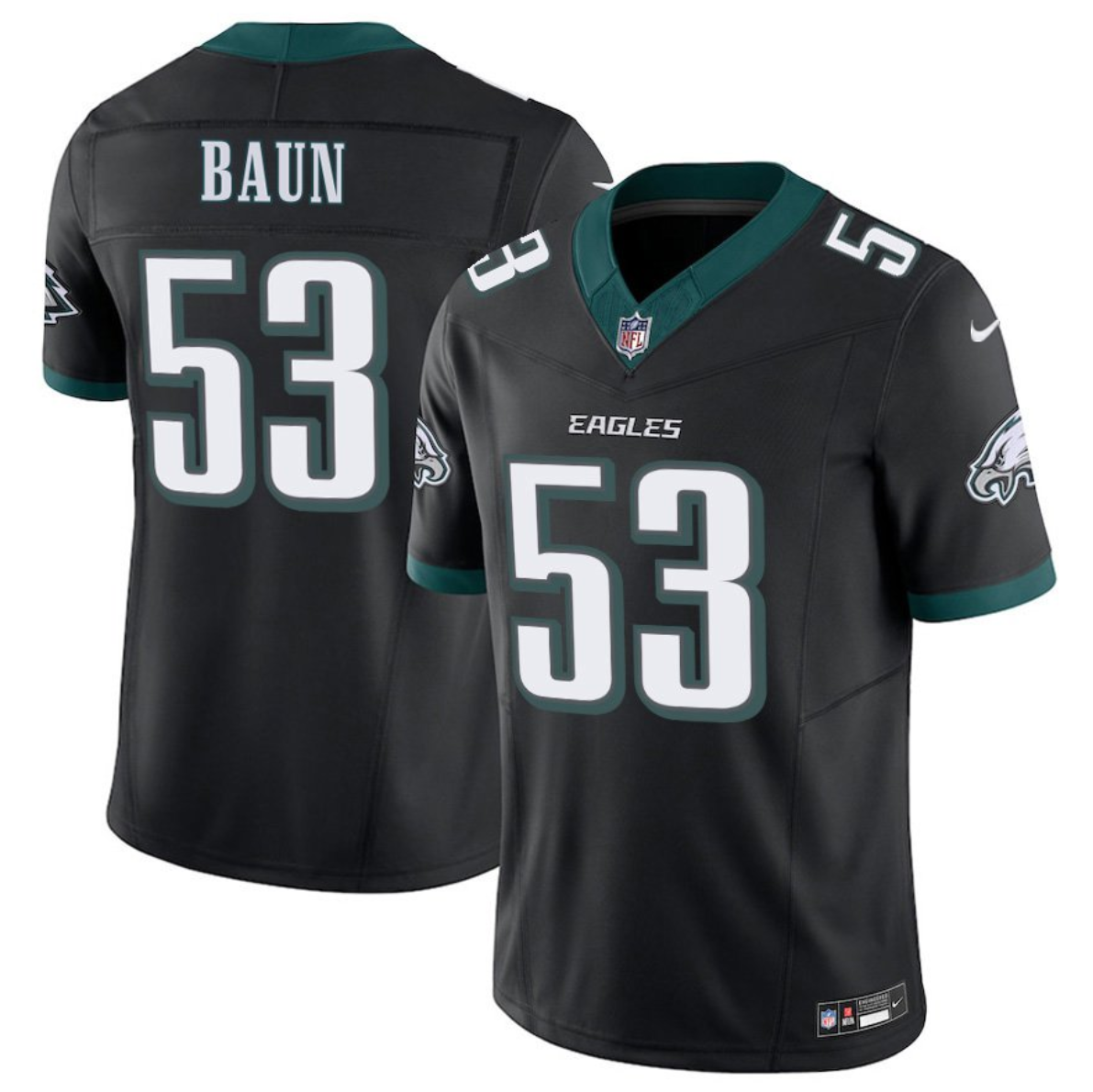 Men's Philadelphia Eagles #53 Zack Baun Black 2025 F.U.S.E. Vapor Untouchable Limited Throwback Stitched Football Jersey Men's Philadelphia Eagles #53 Zack Baun Black 2025 F.U.S.E. Vapor Untouchable Limited Throwback Stitched Football Jersey