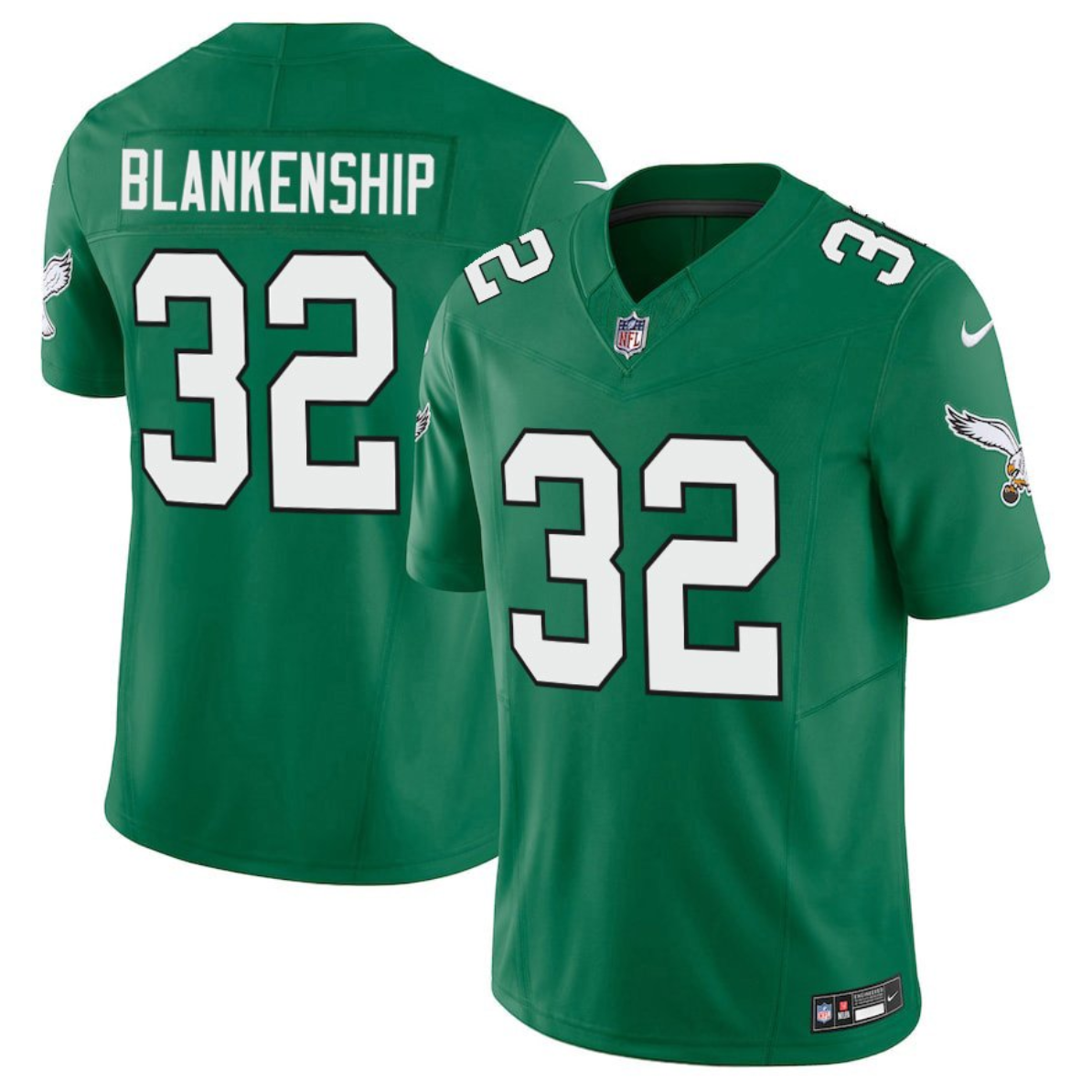 Men's Philadelphia Eagles #32 Reed Blankenship Kelly Green 2025 F.U.S.E. Vapor Untouchable Limited Throwback Stitched Football Jersey Men's Philadelphia Eagles #32 Reed Blankenship Kelly Green 2025 F.U.S.E. Vapor Untouchable Limited Throwback Stitched Football Jersey