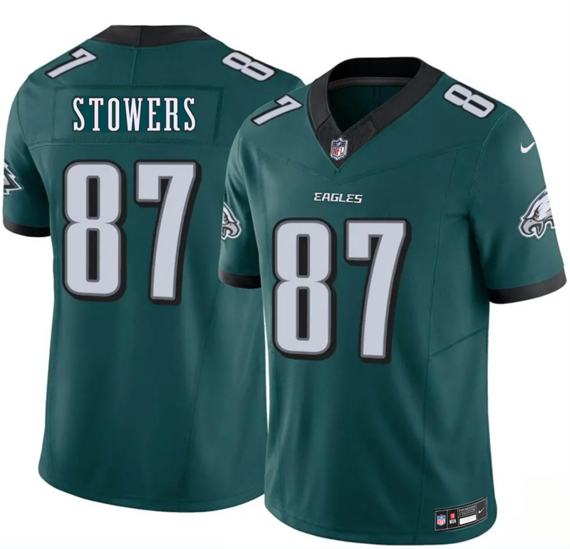 Men's Philadelphia Eagles #87 Eli Stowers Green 2026 Draft F.U.S.E. Vapor Untouchable Limited Stitched Football Jersey