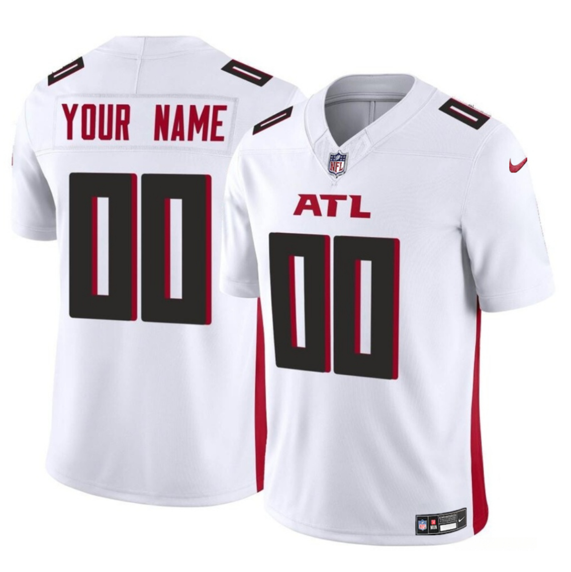 Women's Atlanta Falcons Active Player Custom White 2023 F.U.S.E Vapor Limited Stitched Football Jersey