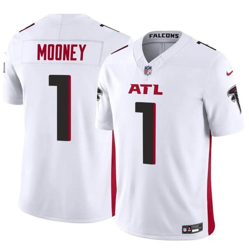 Men's Atlanta Falcons #1 Darnell Mooney White 2024 F.U.S.E. Vapor Untouchable Limited Stitched Football Jersey