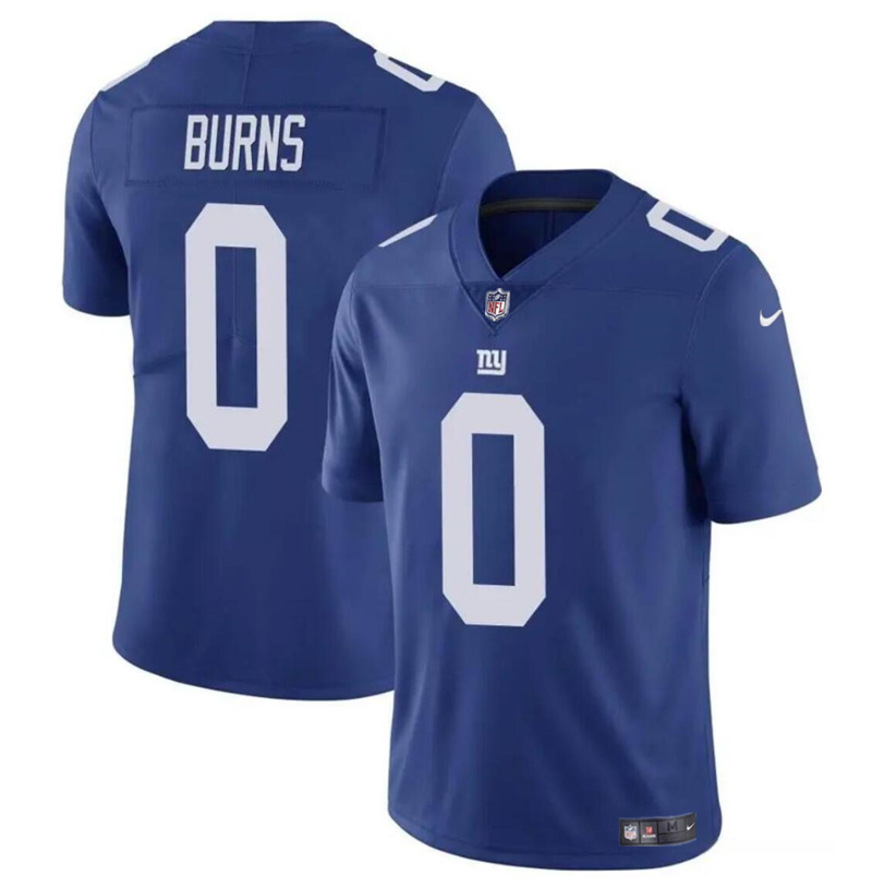 Men's New York Giants #0 Brian Burns Blue Vapor Untouchable Limited Stitched Jersey