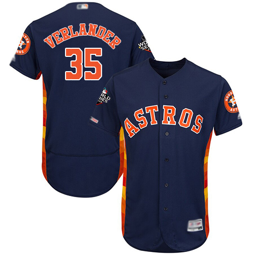 Astros #35 Justin Verlander Navy Blue Flexbase Authentic Collection 2019 World Series Bound Stitched MLB Jersey