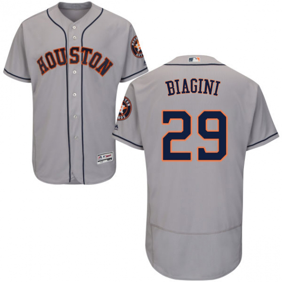 Astros #29 Joe Biagini Grey Flexbase Authentic Collection Stitched MLB Jersey
