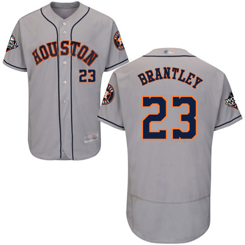 Astros #23 Michael Brantley Grey Flexbase Authentic Collection 2019 World Series Bound Stitched MLB Jersey
