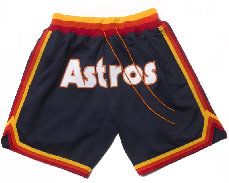 Houston Astros Shorts (Navy) JUST DON By Mitchell & Ness