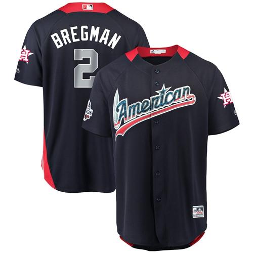 Astros #2 Alex Bregman Navy Blue 2018 All-Star American League Stitched MLB Jersey