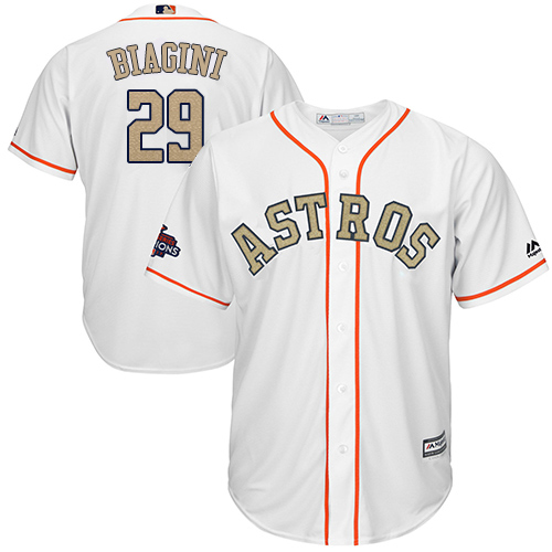 Astros #29 Joe Biagini White 2018 Gold Program Cool Base Stitched MLB Jersey