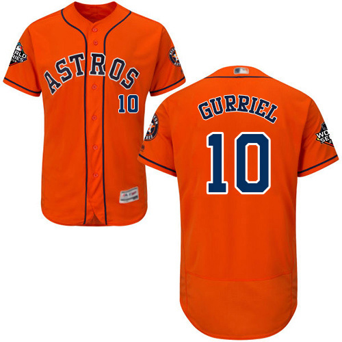 Astros #10 Yuli Gurriel Orange Flexbase Authentic Collection 2019 World Series Bound Stitched MLB Jersey