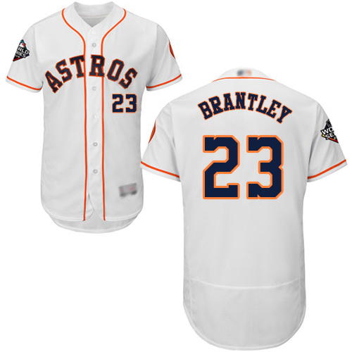 Astros #23 Michael Brantley White Flexbase Authentic Collection 2019 World Series Bound Stitched MLB Jersey