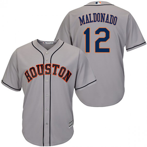 Astros #12 Martin Maldonado Grey New Cool Base Stitched MLB Jersey