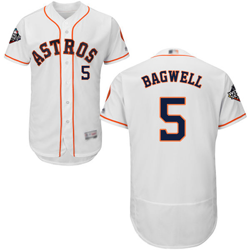 Astros #5 Jeff Bagwell White Flexbase Authentic Collection 2019 World Series Bound Stitched MLB Jersey