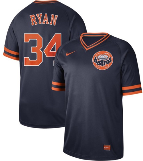 Nike Astros #34 Nolan Ryan Navy Authentic Cooperstown Collection Stitched MLB Jersey