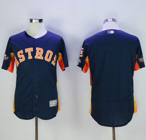Astros Blank Navy Blue Flexbase Authentic Collection 2019 World Series Bound Stitched MLB Jersey